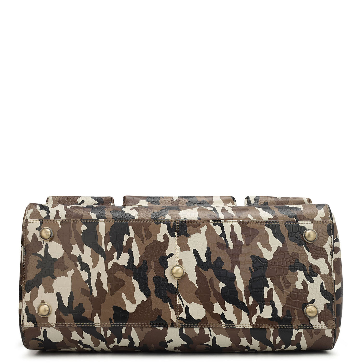 Camouflage Leather Luggage - Cognac & Black