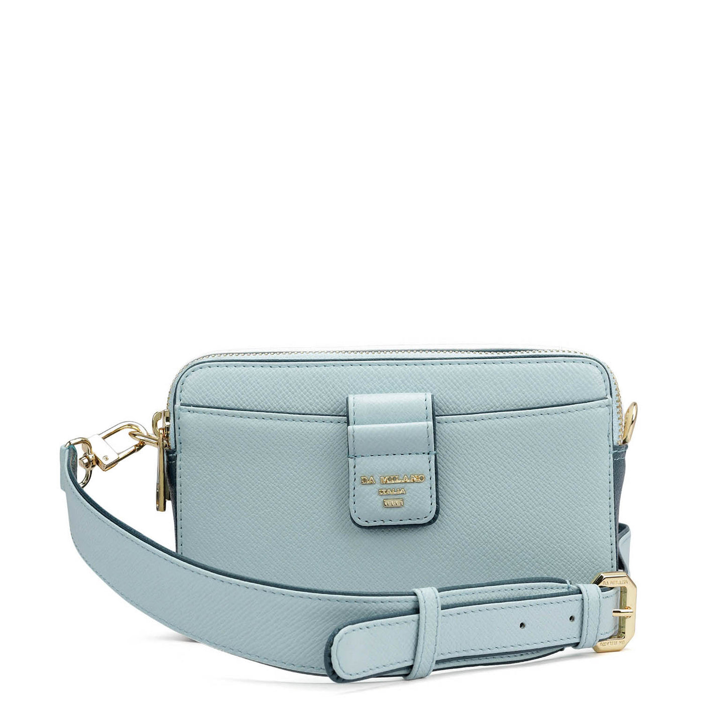 Small Franzy Leather Sling - Cloud Blue