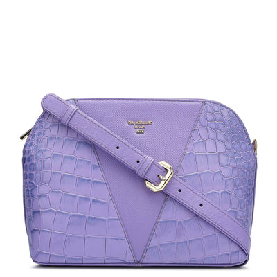 Small Croco Franzy Leather Sling - Purple Haze