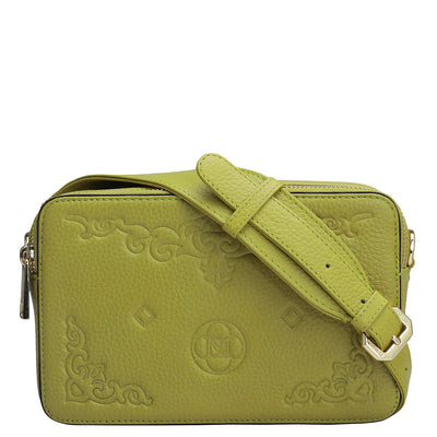 Small Wax Leather Sling - Green Tea