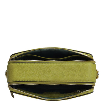 Small Wax Leather Sling - Green Tea