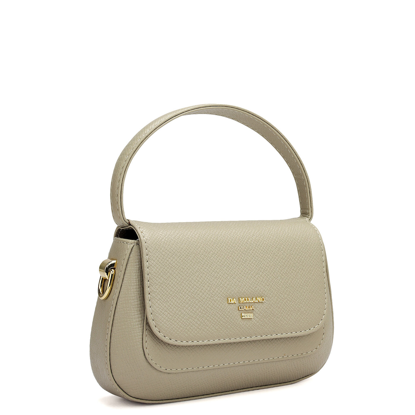 Small Franzy Leather Satchel - Chalk