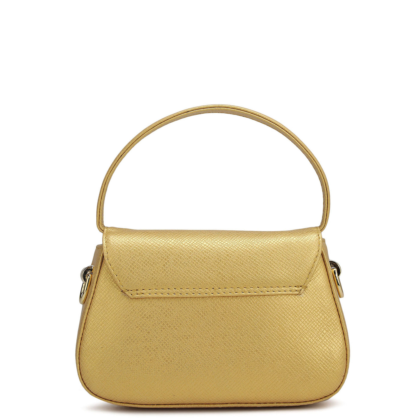 Small Franzy Leather Satchel - Gold