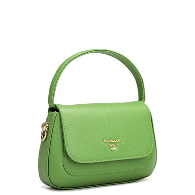 Small Franzy Leather Satchel - Kiwi