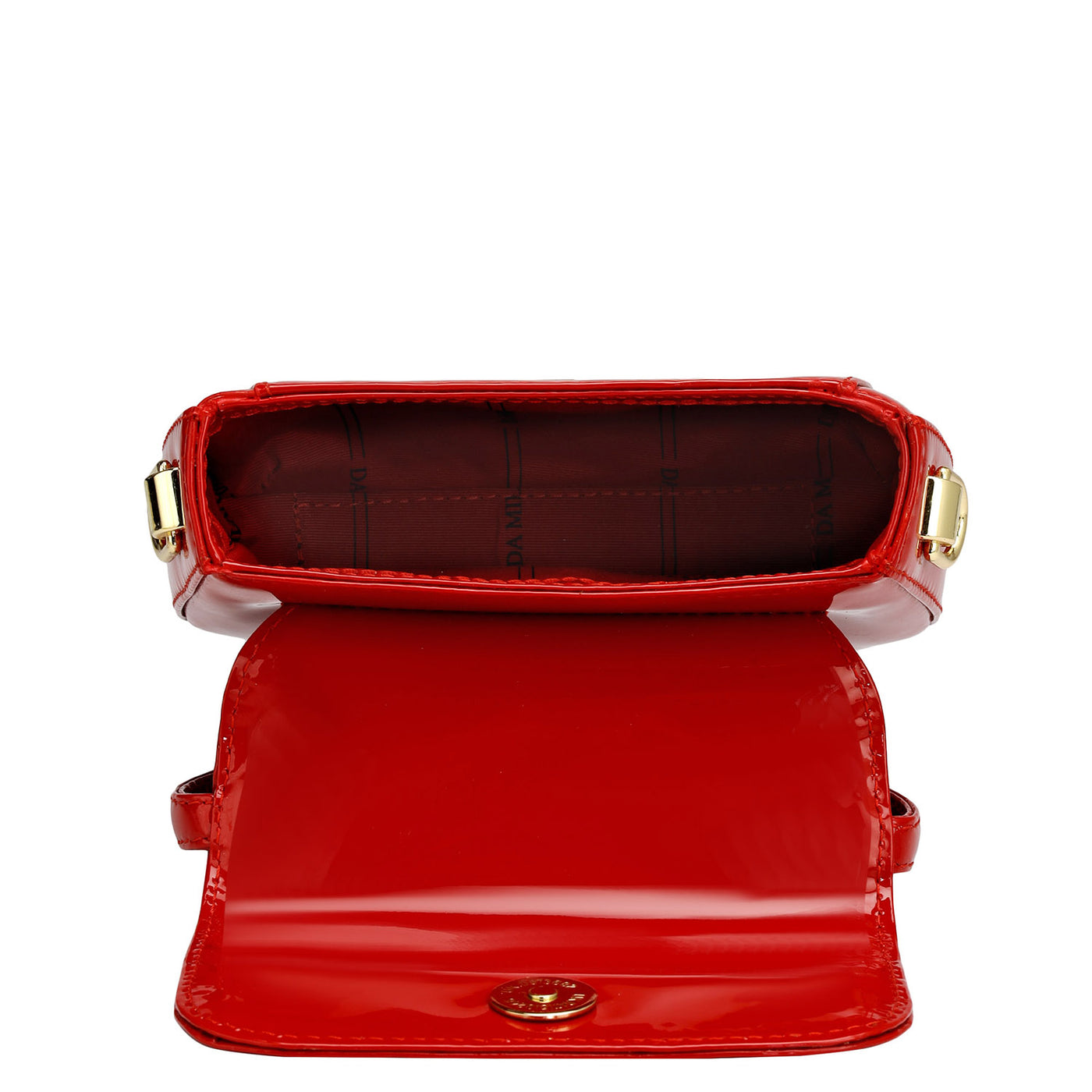 Small Patent Leather Satchel - Red