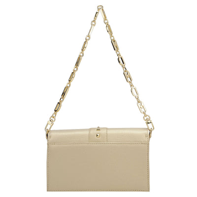 Small Lizard Franzy Leather Sling Bag - Gold