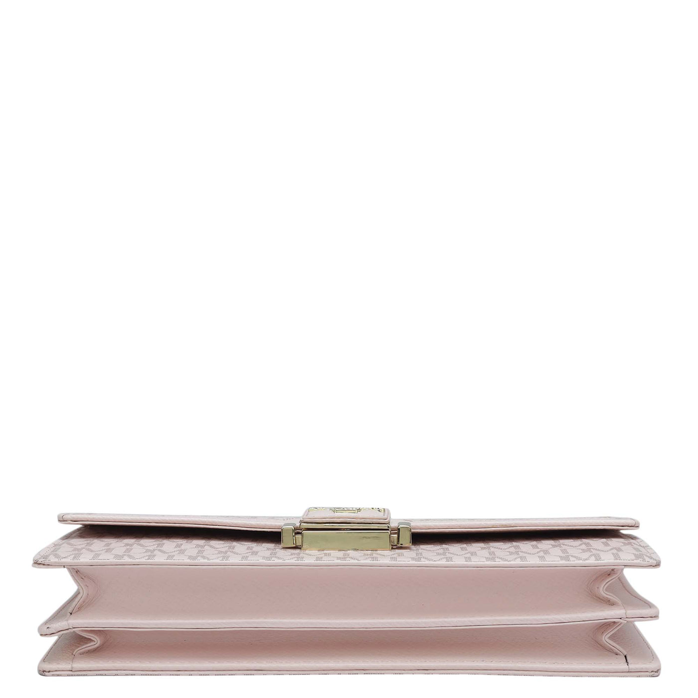 Monogram Leather Ladies Sling Wallet - Blush