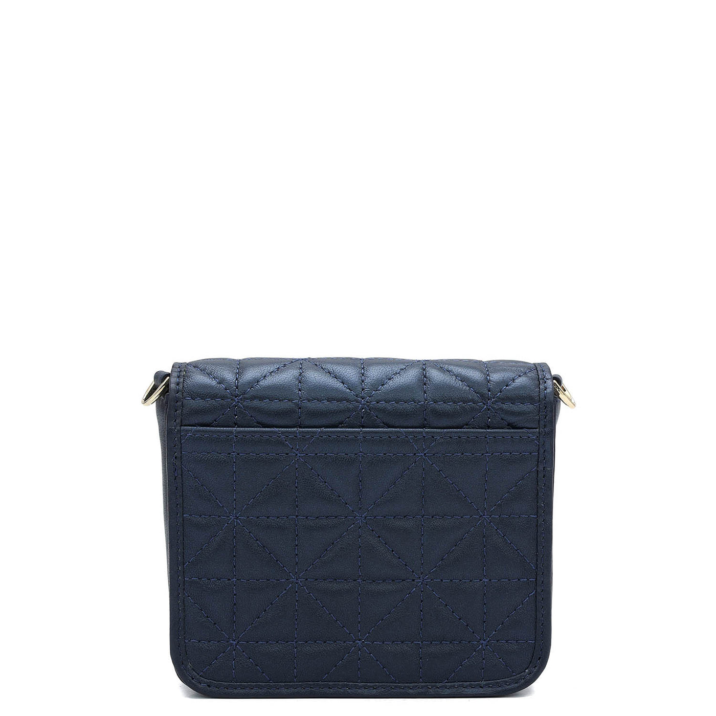 Quilting Leather Ladies Sling Wallet - Mid Night Blue