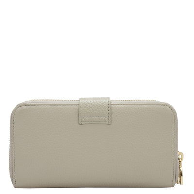 Wax Leather Ladies Sling Wallet - Khaki