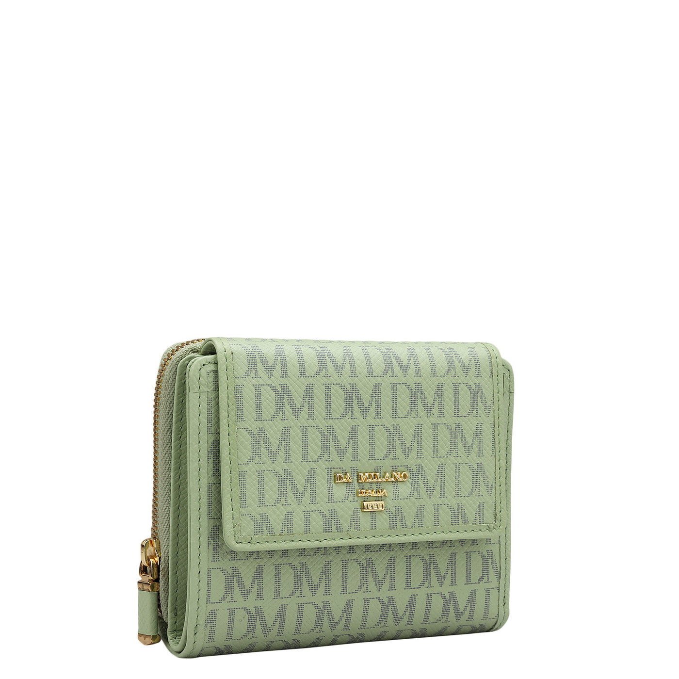 Monogram Leather Ladies Sling Wallet - Mint