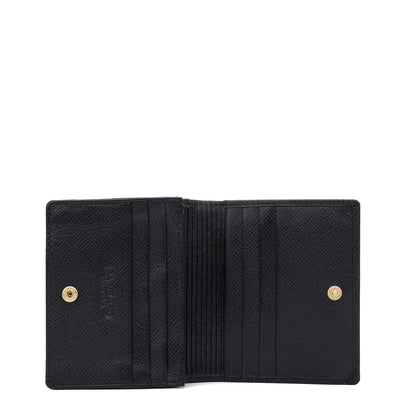 Croco Leather Ladies Sling Wallet - Black