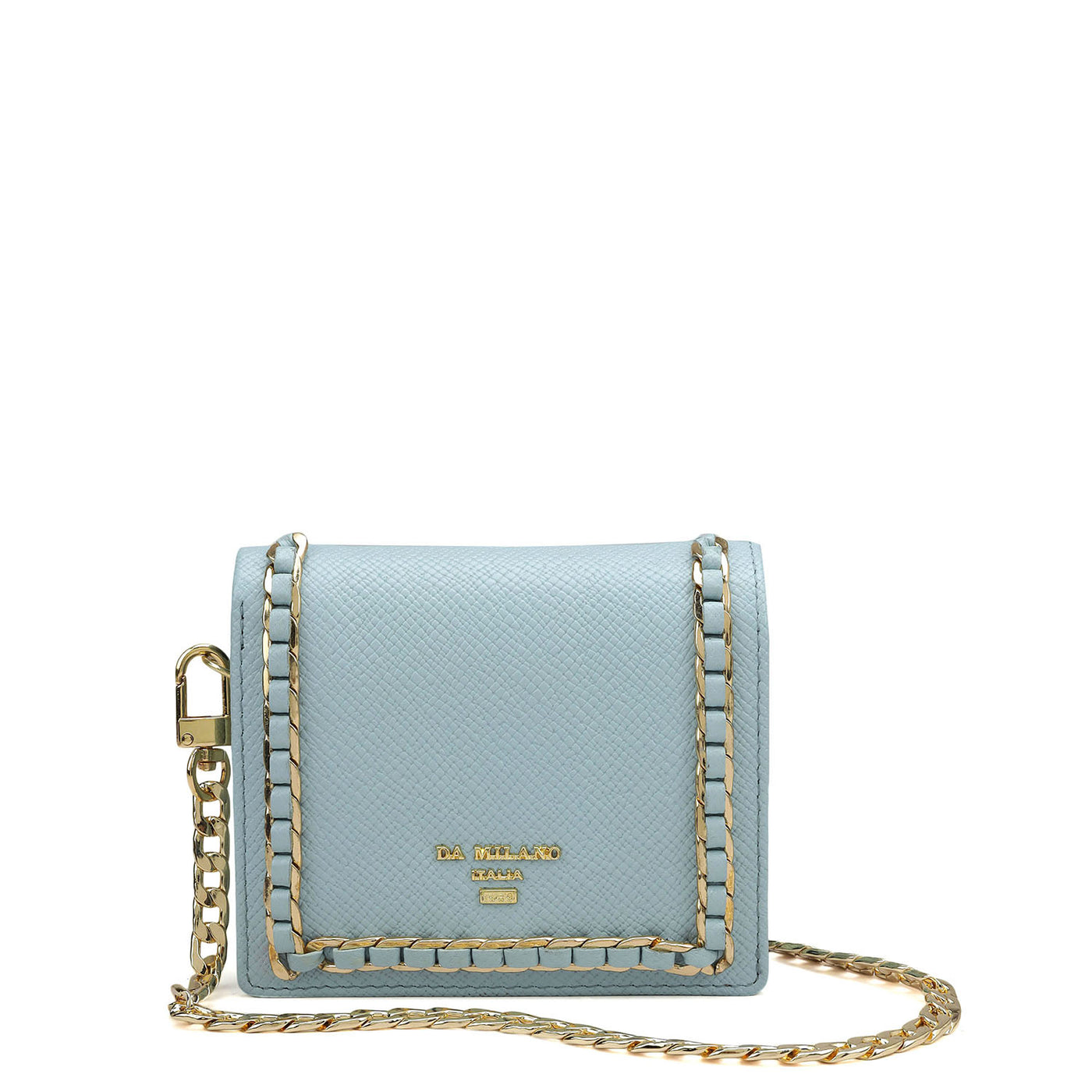 Franzy Leather Ladies Sling Wallet - Cloud Blue