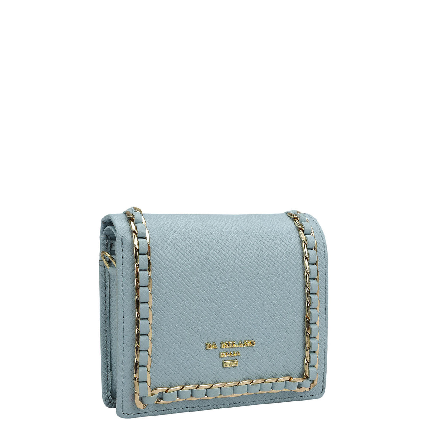 Franzy Leather Ladies Sling Wallet - Cloud Blue