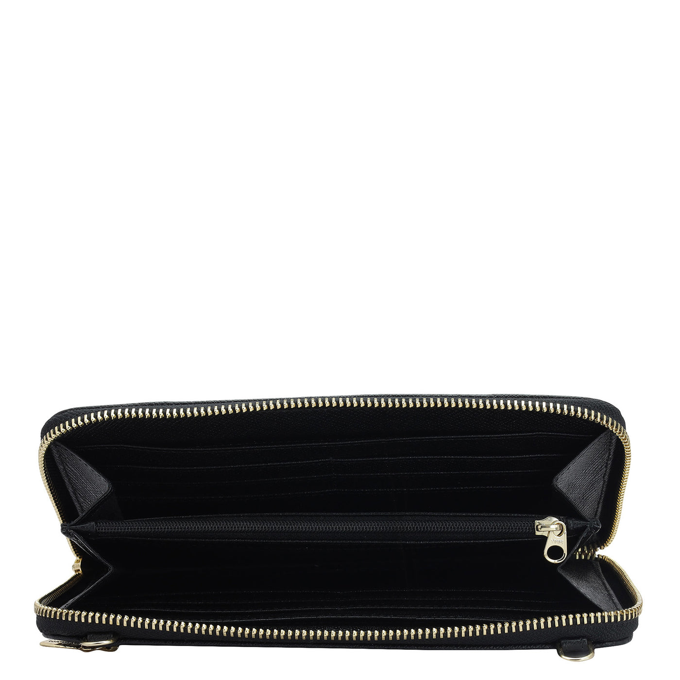 Croco Franzy Leather Ladies Wallet - Black