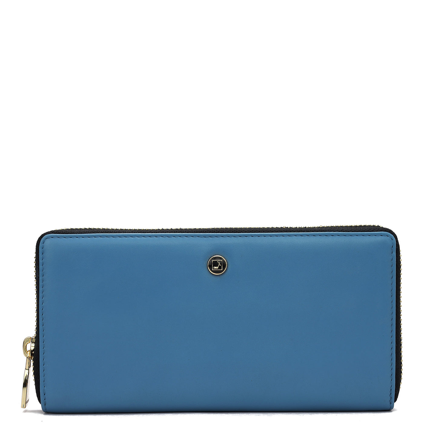 Plain Leather Ladies Wallet - Light Blue