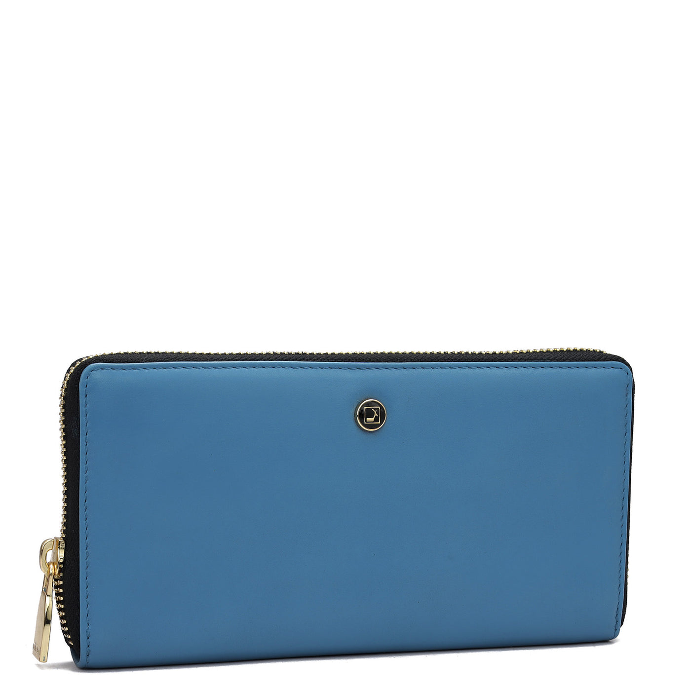 Plain Leather Ladies Wallet - Light Blue