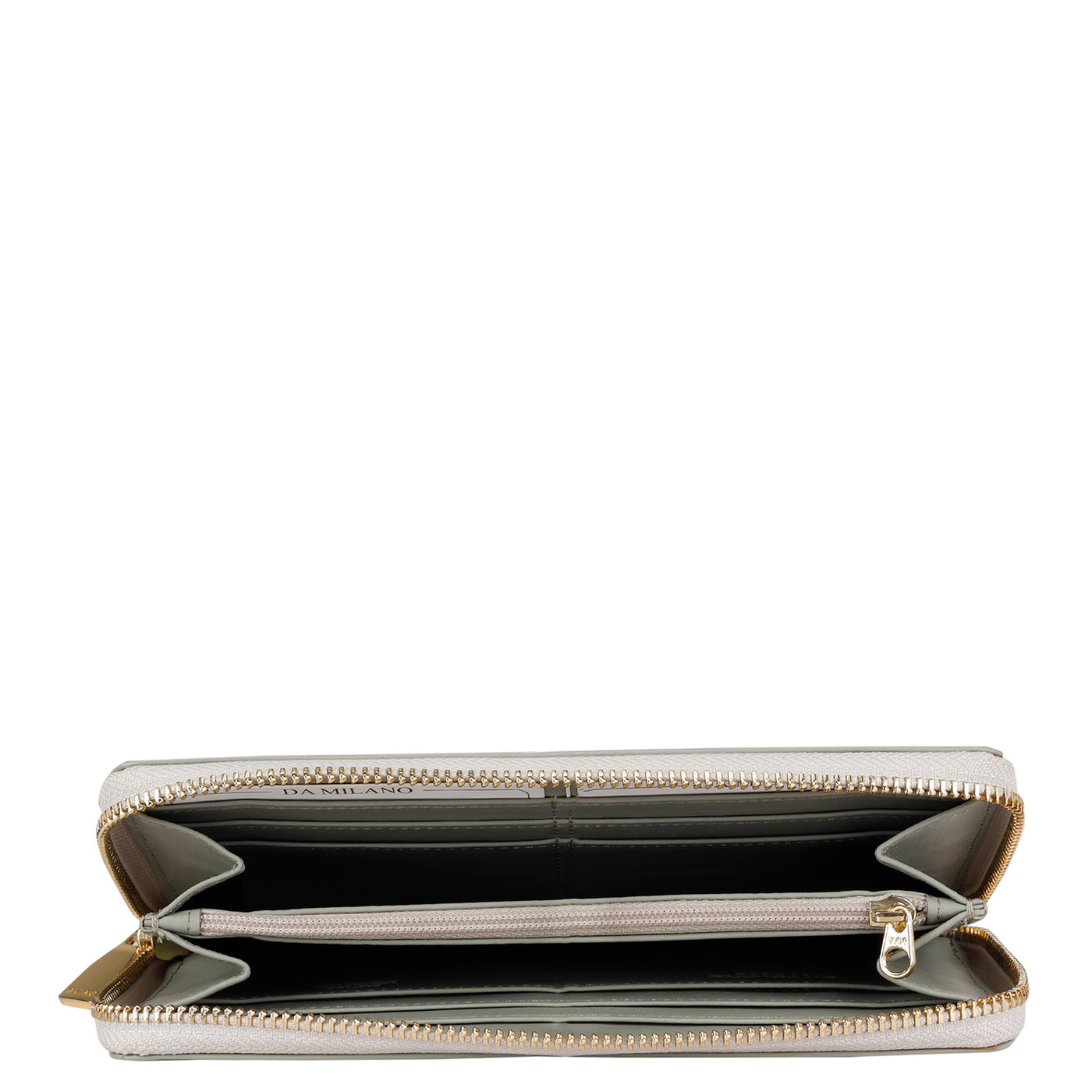 Plain Leather Ladies Wallet - Light Grey