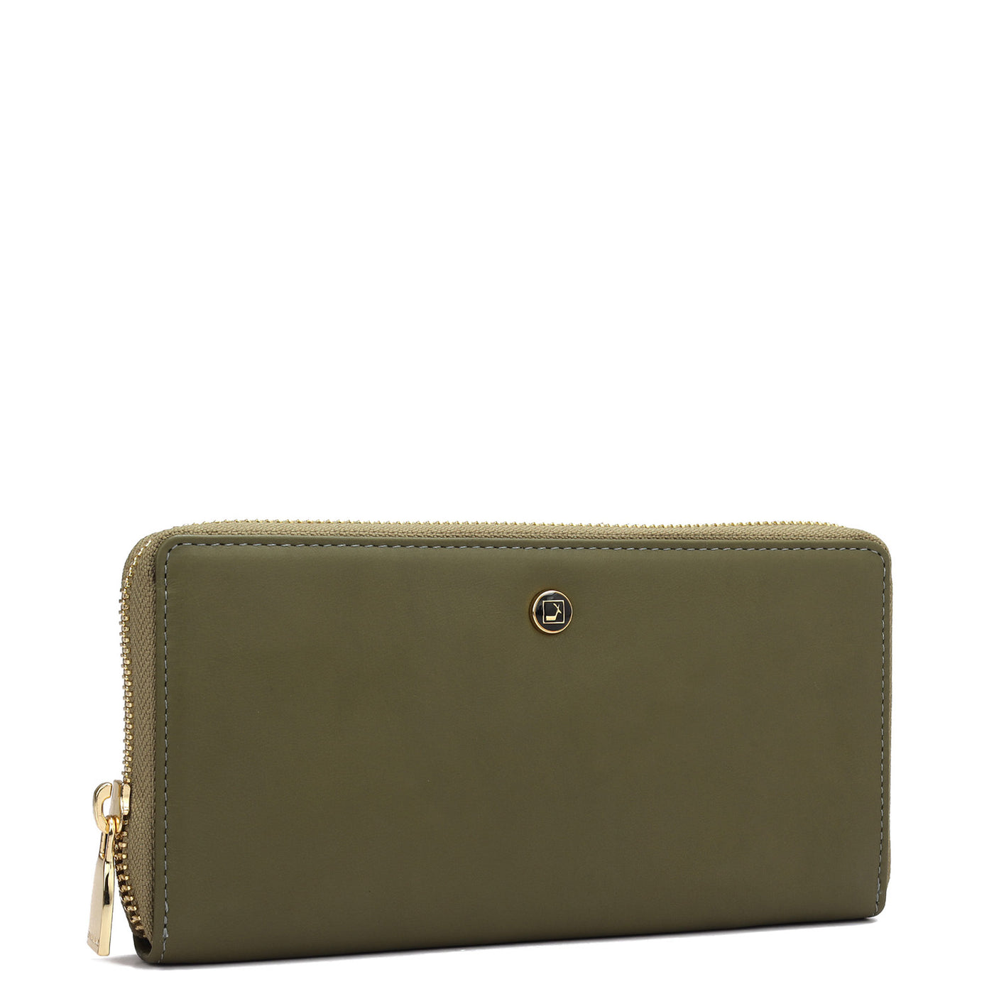 Plain Leather Ladies Wallet - Olive