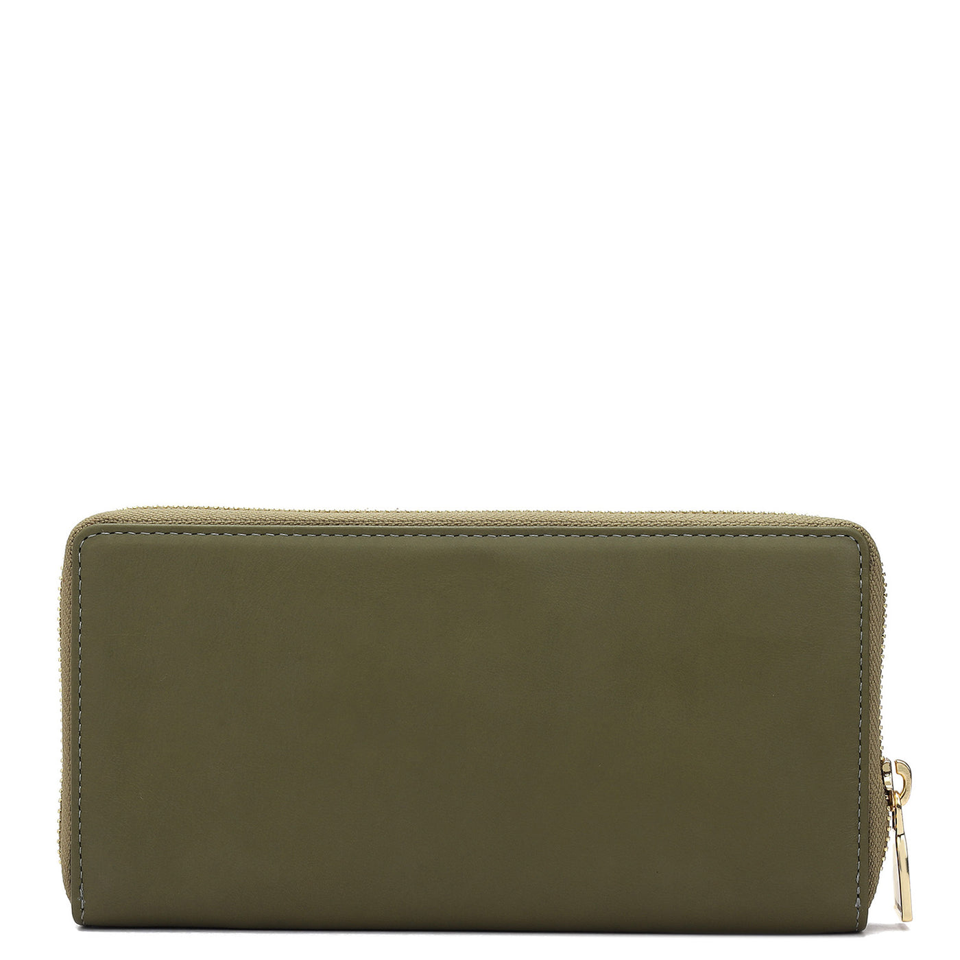 Plain Leather Ladies Wallet - Olive