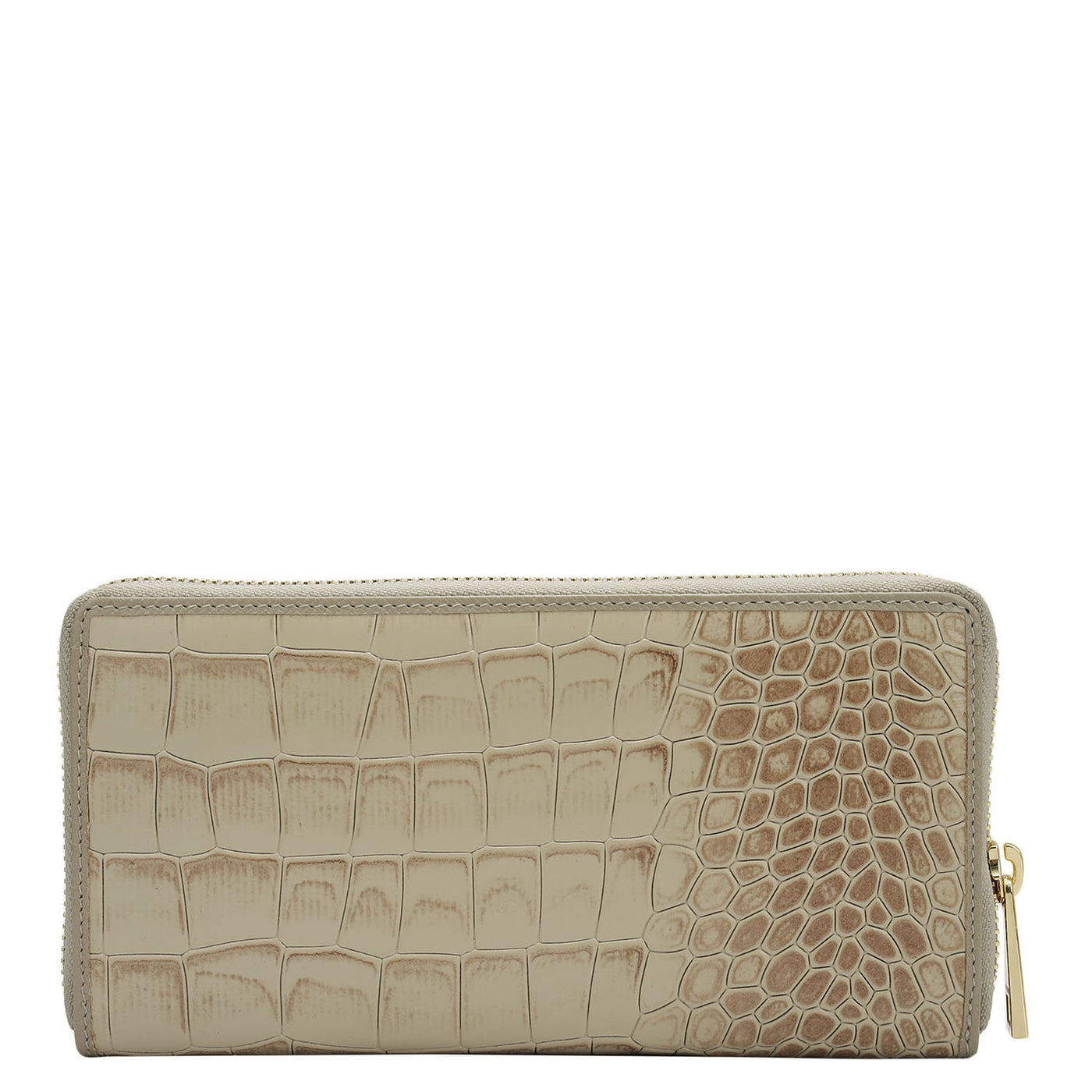 Croco Leather Ladies Wallet - Frost