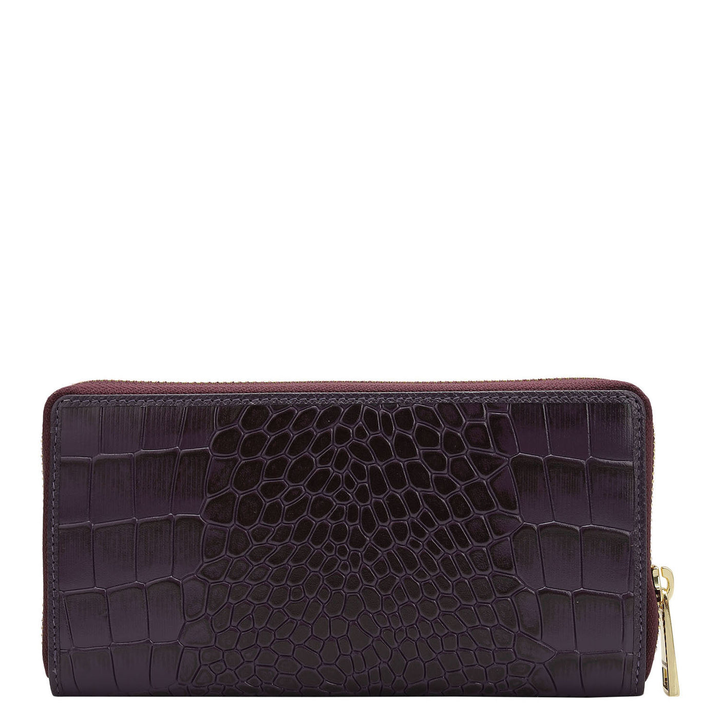 Croco Leather Ladies Wallet - Grapevine