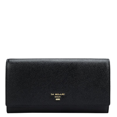 Franzy Leather Ladies Wallet - Black