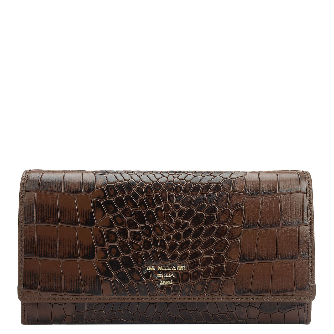 Croco Leather Ladies Wallet - Date