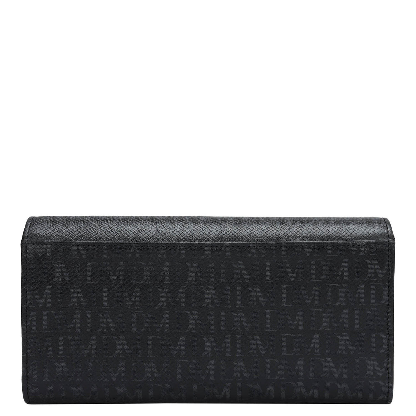 Monogram Leather Ladies Wallet - Black