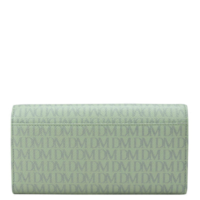 Monogram Leather Ladies Wallet - Mint