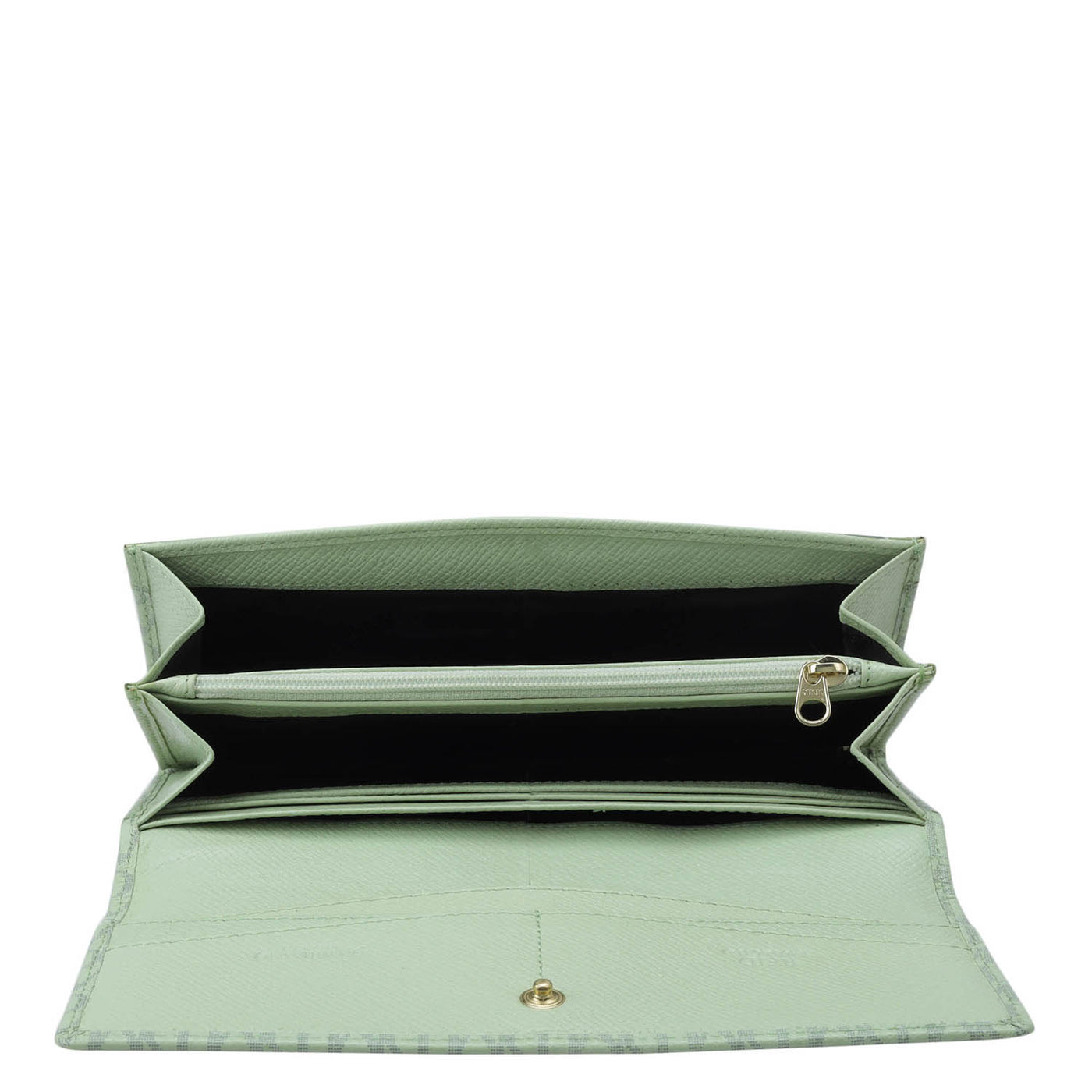 Monogram Leather Ladies Wallet - Mint