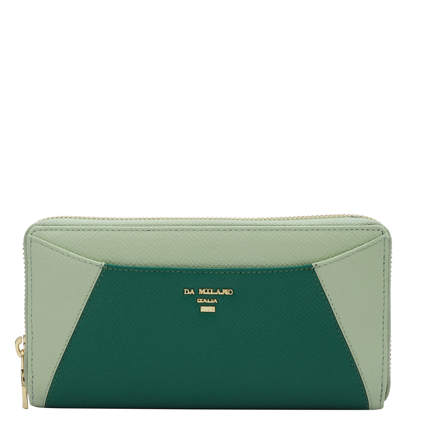 Franzy Leather Ladies Wallet - Emerald Green & Mint