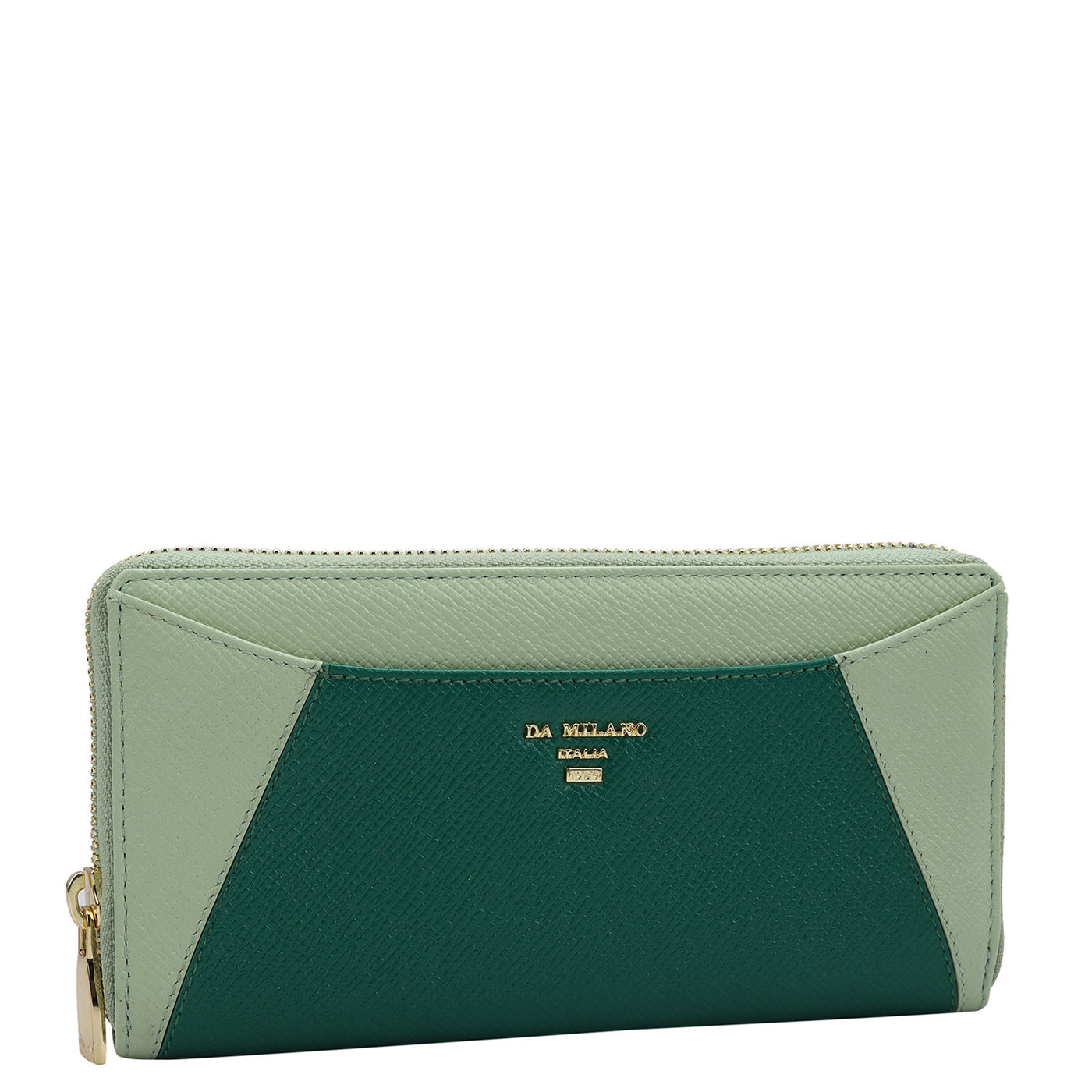 Franzy Leather Ladies Wallet - Emerald Green & Mint