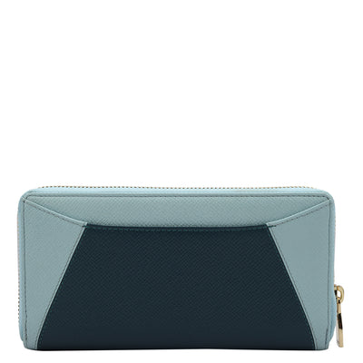 Franzy Leather Ladies Wallet - Octane & Cloud Blue