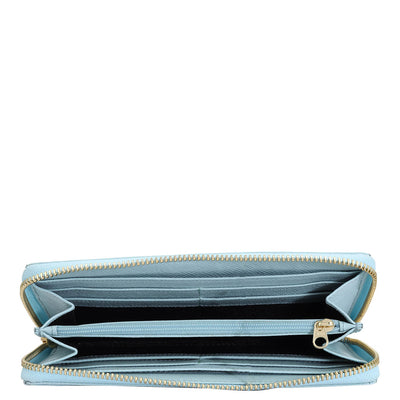 Franzy Leather Ladies Wallet - Octane & Cloud Blue