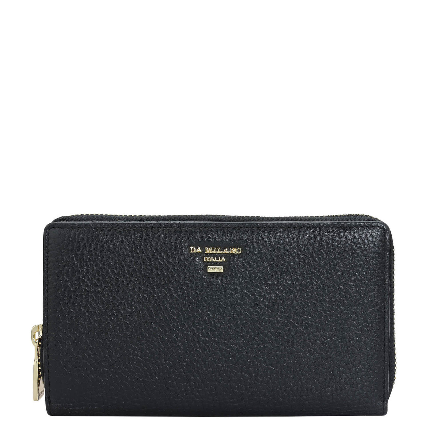 Wax Leather Ladies Wallet - Black