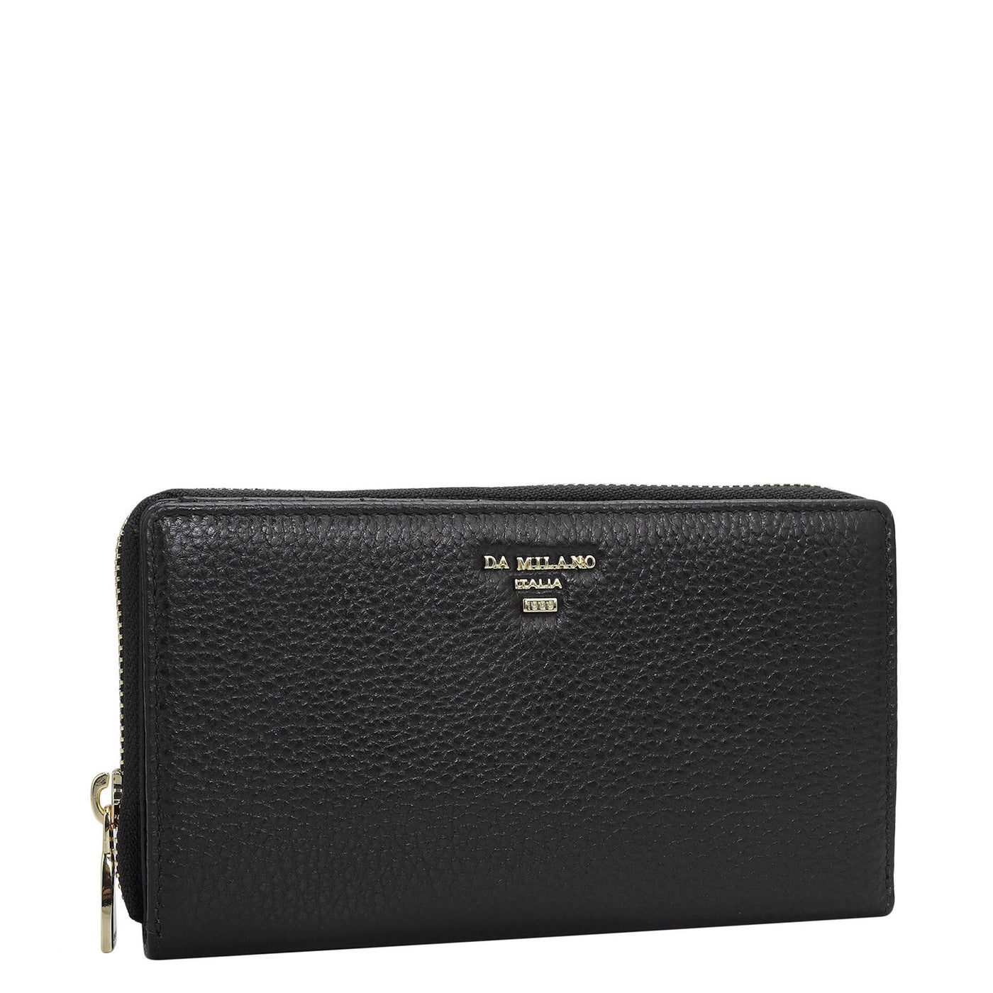 Wax Leather Ladies Wallet - Black