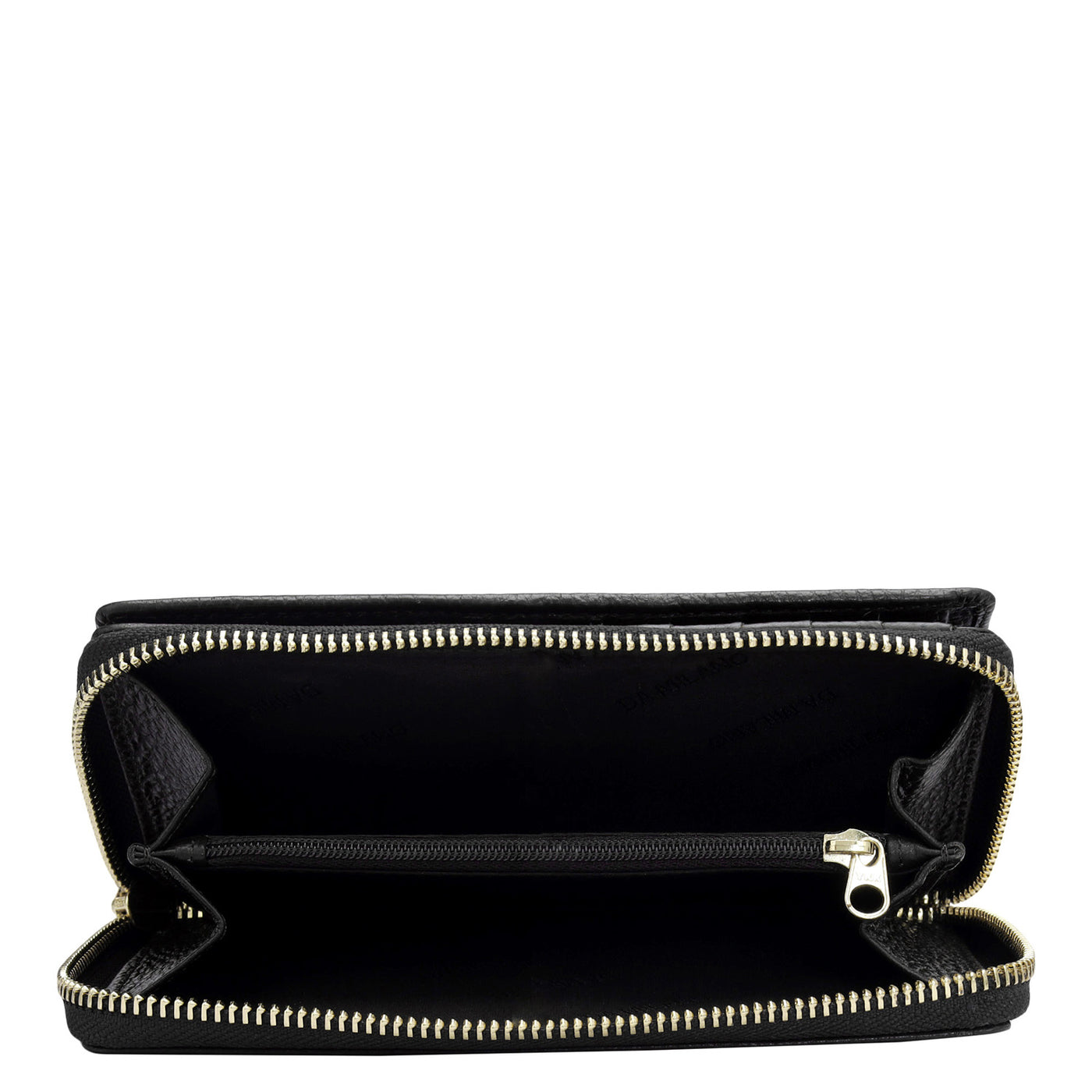 Wax Leather Ladies Wallet - Black