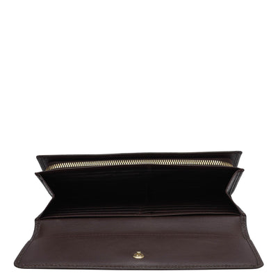 Franzy Leather Ladies Wallet - Chocolate