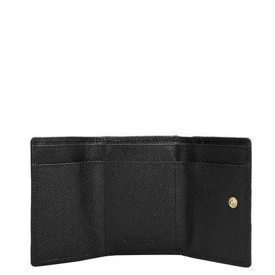 Croco Leather Ladies Wallet - Black