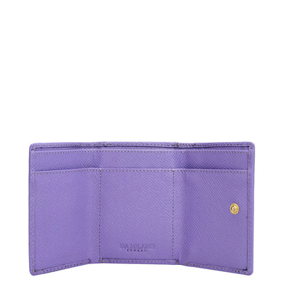 Croco Leather Ladies Wallet - Purple