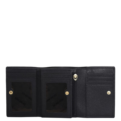 Franzy Leather Ladies Wallet - Black