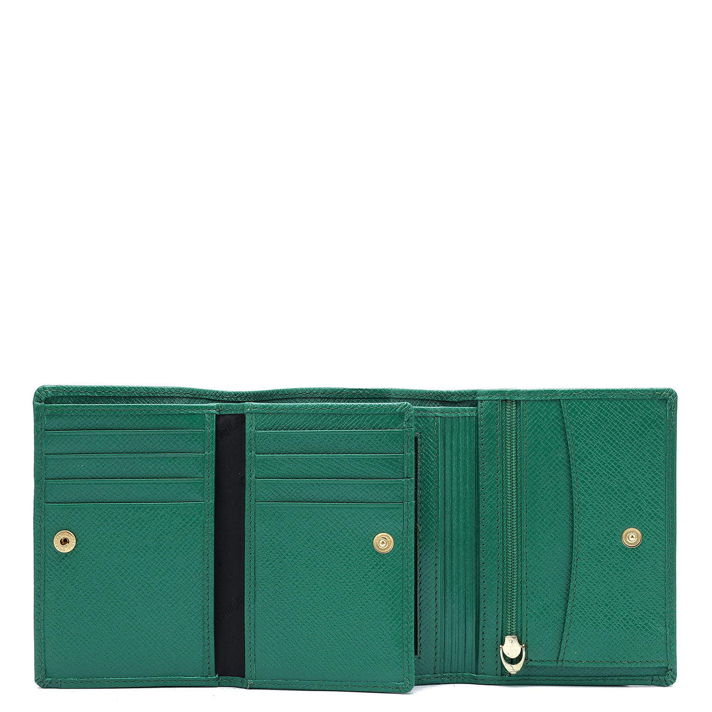 Croco Leather Ladies Wallet - Sea Weed