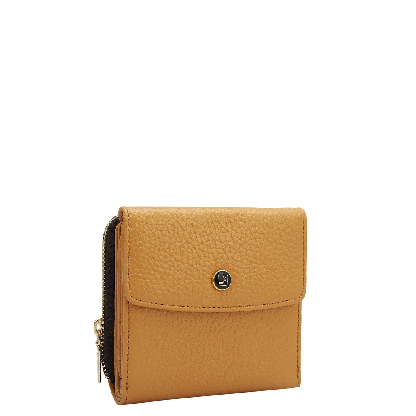 Wax Leather Ladies Wallet - Apricot Crush