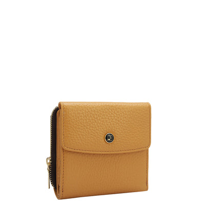 Wax Leather Ladies Wallet - Apricot Crush