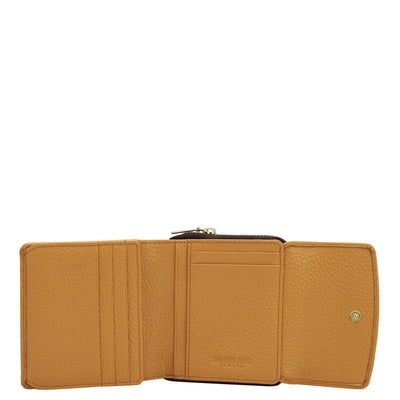 Wax Leather Ladies Wallet - Apricot Crush