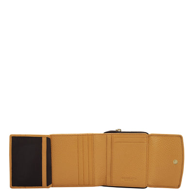 Wax Leather Ladies Wallet - Apricot Crush