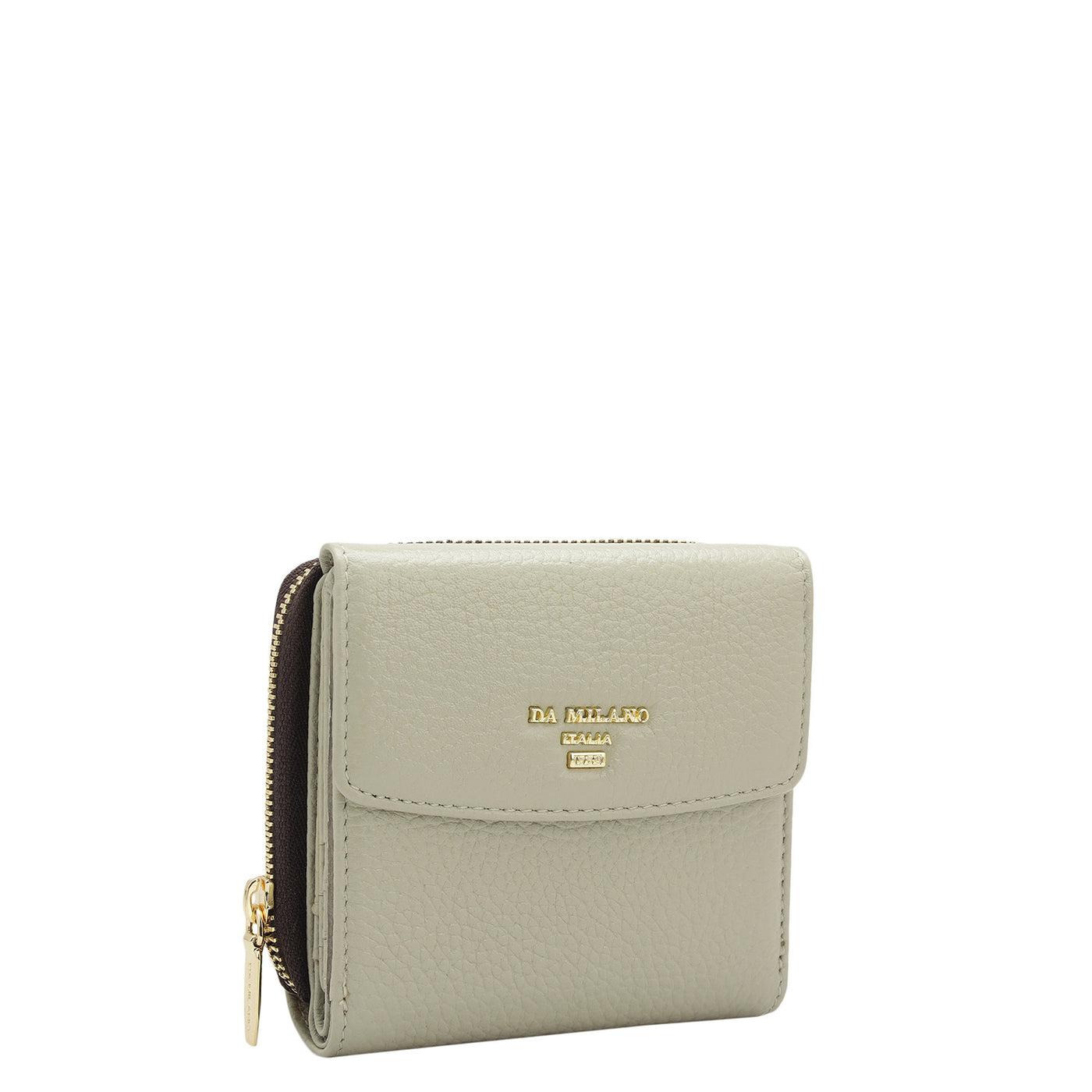 Wax Leather Ladies Wallet - Khaki