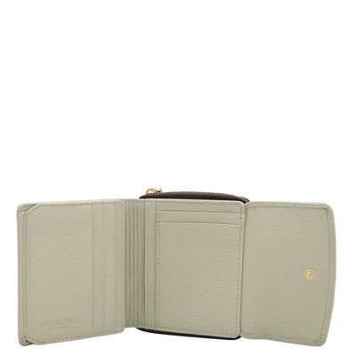 Wax Leather Ladies Wallet - Khaki