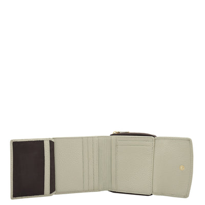 Wax Leather Ladies Wallet - Khaki