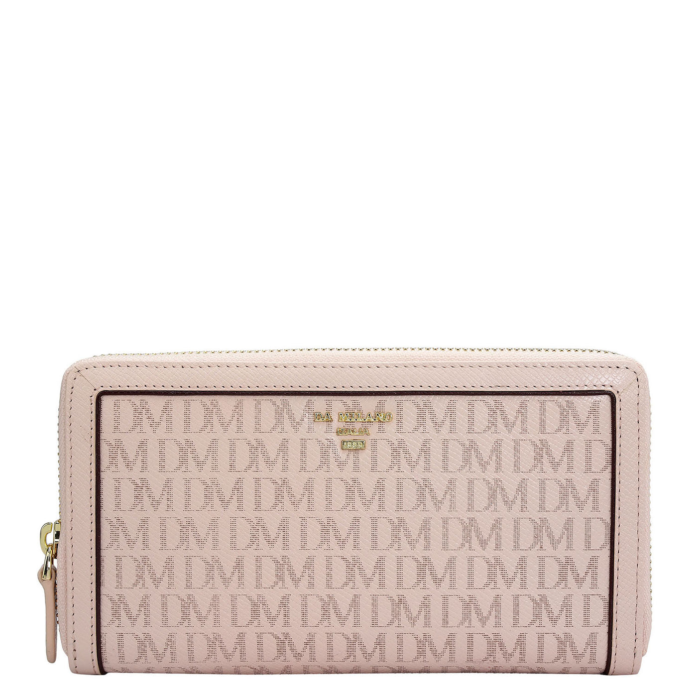 Monogram Leather Ladies Wallet - Blush